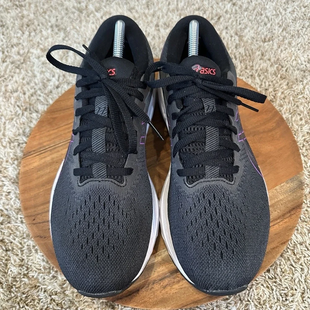Asics GT-1000 Running Shoes Womens 11 FlyteFoam GEL Lite Truss Black Purple Red